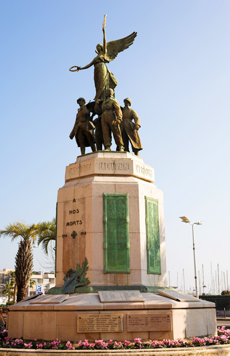 Denkmal für die Gefallenen der beiden Weltkriege Cannes foto