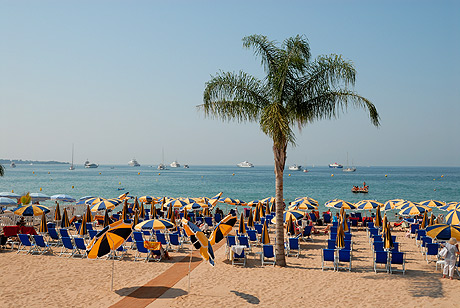 Strand in Cannes Côte d'Azur foto