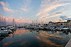 Der Hafen Von Cannes Bei Sonnenuntergang