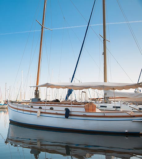 Catamaran in the port of Cannes photo