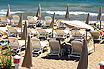 Sunbeds And Umbrellas On Cannes Beach